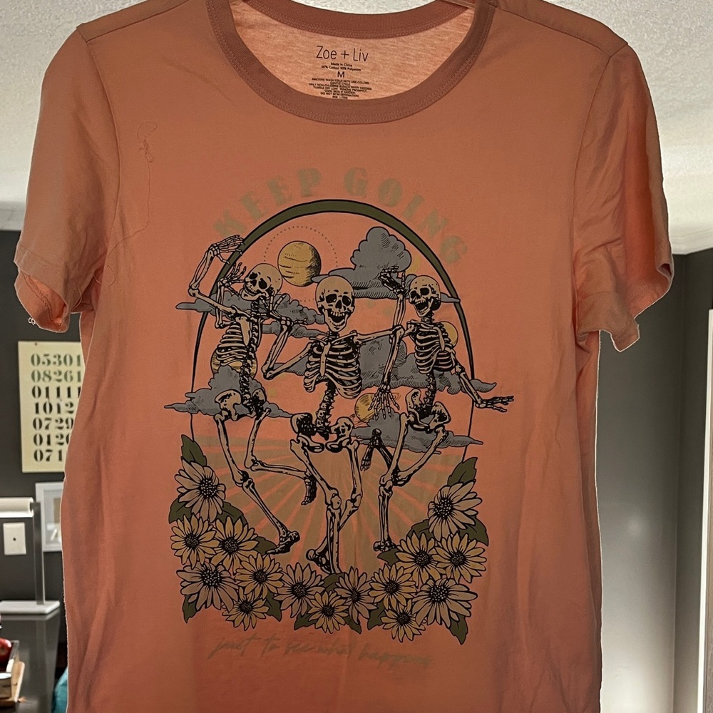 Zoe + Liv Peach Graphic Tee